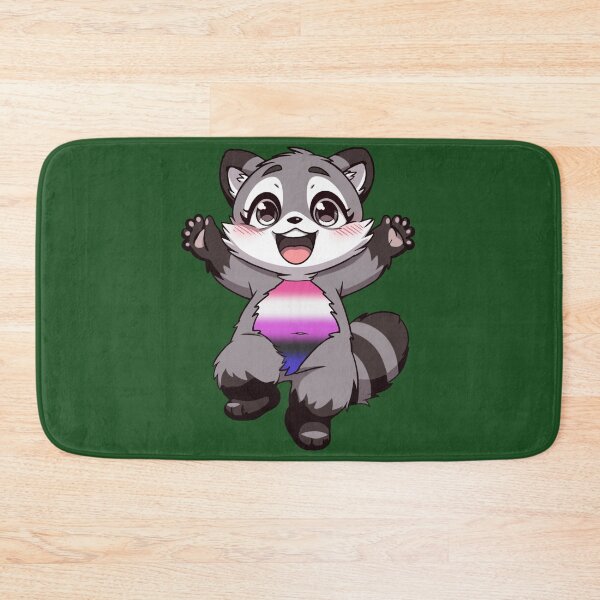Item preview, Cute Raccoon with Genderfluid Pride Flag Colored Tummy, Subtle Genderfluid Design designed and sold by Travelslightly.