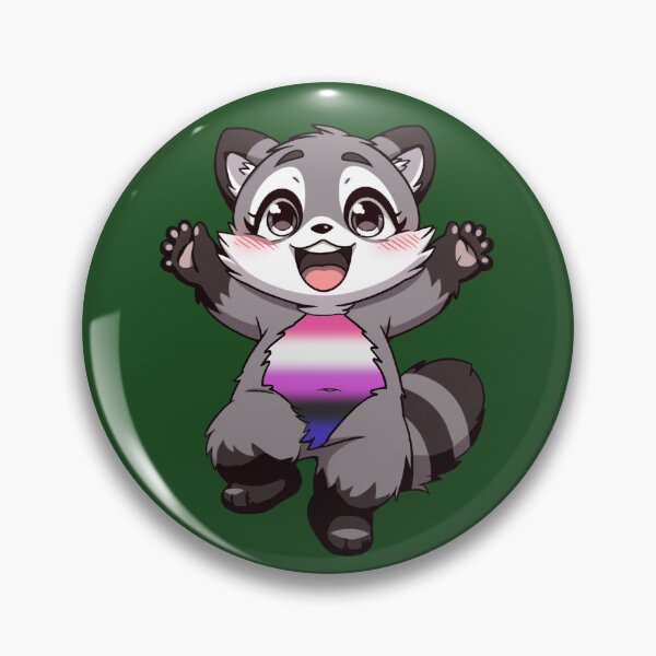 Item preview, Cute Raccoon with Genderfluid Pride Flag Colored Tummy, Subtle Genderfluid Design designed and sold by Travelslightly.