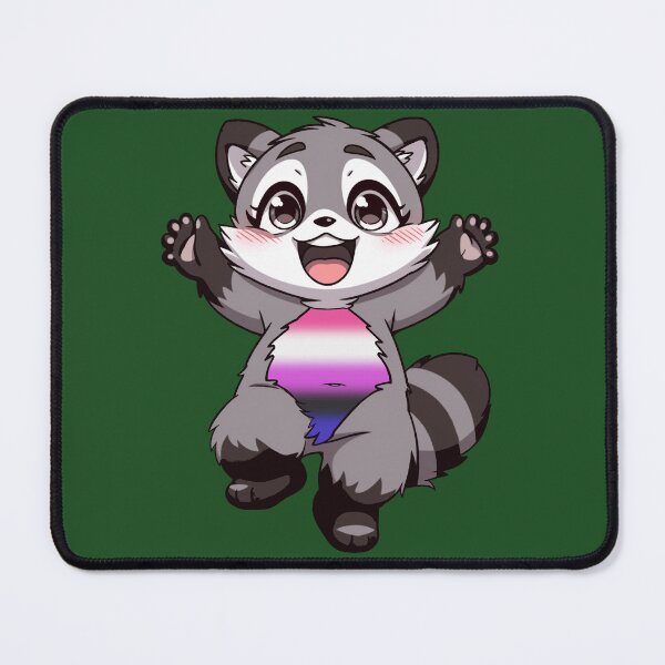 Item preview, Cute Raccoon with Genderfluid Pride Flag Colored Tummy, Subtle Genderfluid Design designed and sold by Travelslightly.