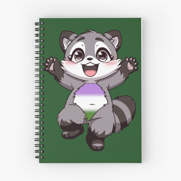 Item preview, Cute Raccoon with Genderqueer Pride Flag Colored Tummy, Subtle Genderqueer Design designed and sold by Travelslightly.