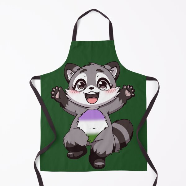 Item preview, Cute Raccoon with Genderqueer Pride Flag Colored Tummy, Subtle Genderqueer Design designed and sold by Travelslightly.