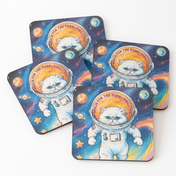 Item preview, Purr-stronaut in Space! designed and sold by purrfect pattern.