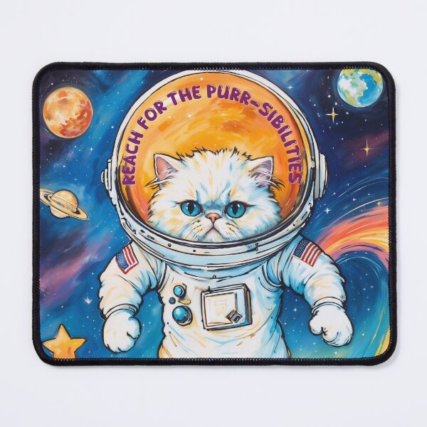 Item preview, Purr-stronaut in Space! designed and sold by purrfect pattern.