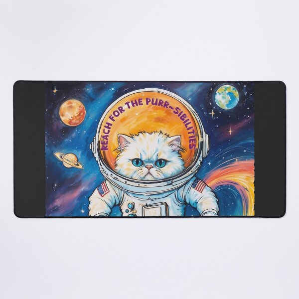 Item preview, Purr-stronaut in Space! designed and sold by purrfect pattern.