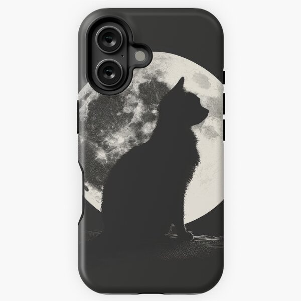 Item preview, Cat Silhouette Against a Full Moon designed and sold by palmyst.