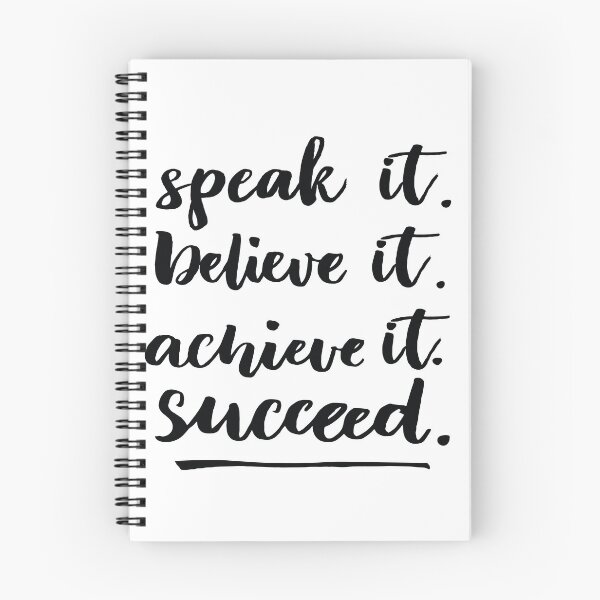 Item preview, Speak It Believe It Achieve It Succeed Startup Inspirational Quote designed and sold by ProjectX23.