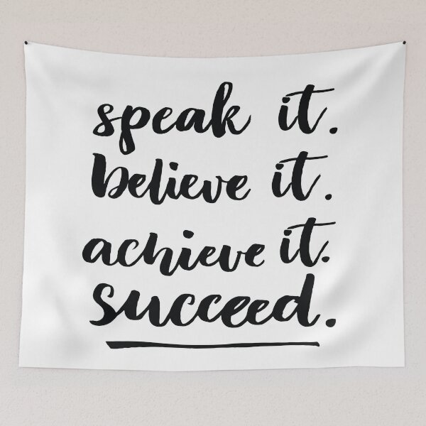 Item preview, Speak It Believe It Achieve It Succeed Startup Inspirational Quote designed and sold by ProjectX23.