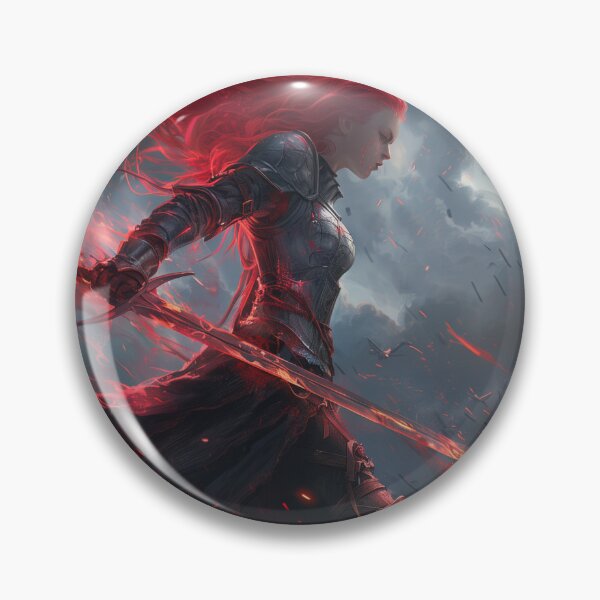 Item preview, Redhead Warrior in Fiery Battle designed and sold by palmyst.