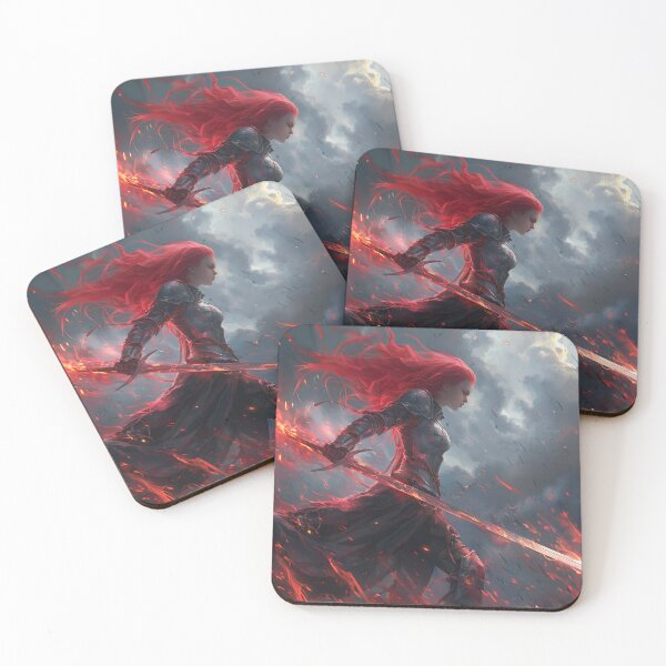 Item preview, Redhead Warrior in Fiery Battle designed and sold by palmyst.
