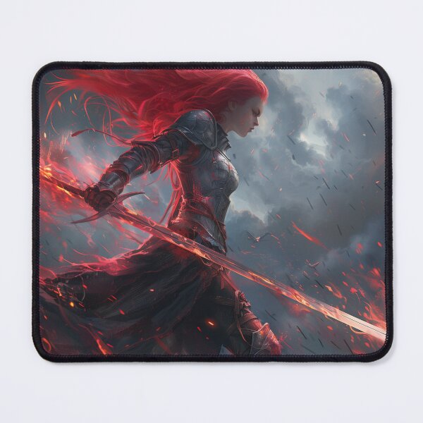 Item preview, Redhead Warrior in Fiery Battle designed and sold by palmyst.