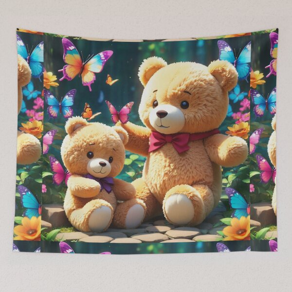 Item preview, teddy bear and butterfly designed and sold by bub creates.