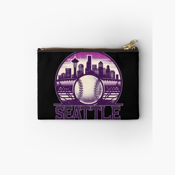 Item preview, Retro Vintage Purple Seattle City Baseball designed and sold by TomFrontierArt.