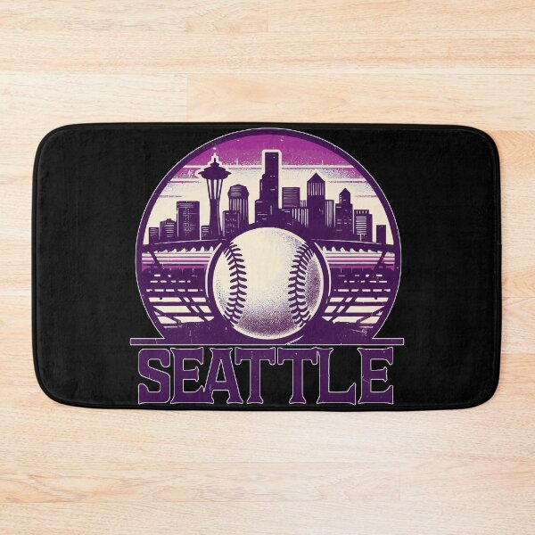 Item preview, Retro Vintage Purple Seattle City Baseball designed and sold by TomFrontierArt.