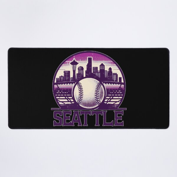 Item preview, Retro Vintage Purple Seattle City Baseball designed and sold by TomFrontierArt.