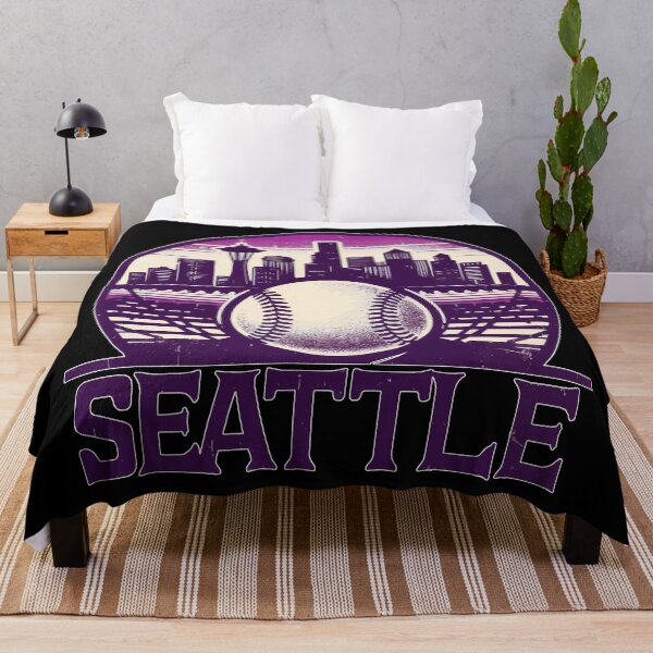 Item preview, Retro Vintage Purple Seattle City Baseball designed and sold by TomFrontierArt.