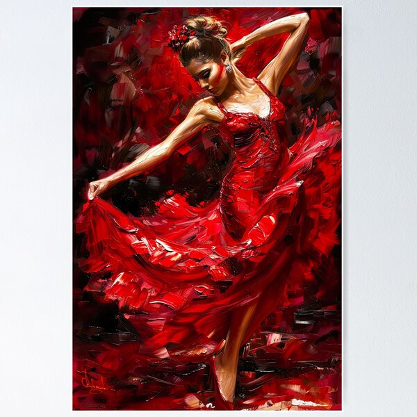 Vista previa del artículo con la obra «Furia flamenca», diseñado y vendido por AM FineArtPrints.