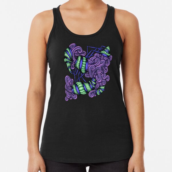 Zentangle Squishy Spirals Racerback Tank Top