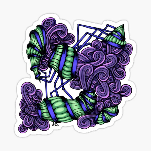Zentangle Squishy Spirals Sticker
