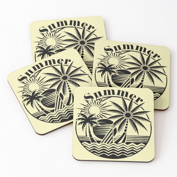 Item preview, Black Color Summer Themed Vector lllustration designed and sold by AgarutanPrint.