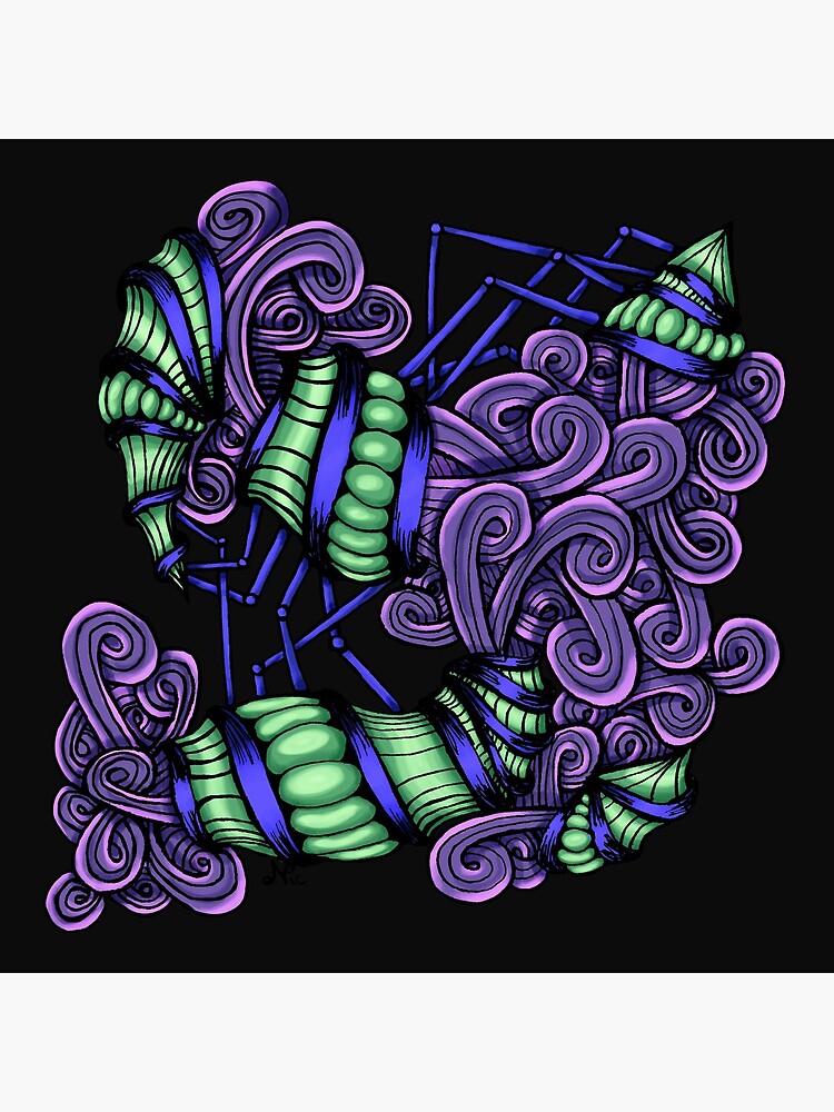 Zentangle Squishy Spirals by digitalartbynic