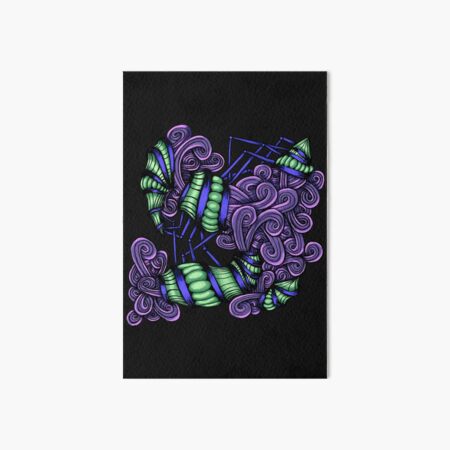 Zentangle Squishy Spirals Art Board Print