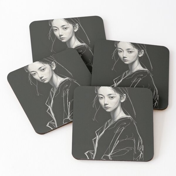 Item preview, Japanese woman line art designed and sold by TestCey.