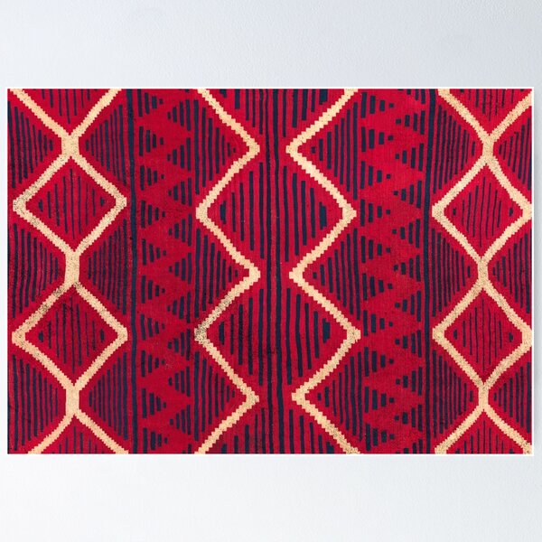 Item preview, Red Serape Textile Print 002 | Cali Boho | Bossy Cat Home designed and sold by BossyCatHome.