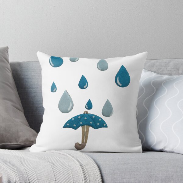 Item preview, Rain drops and a dot umbrella Royal icing cookies  designed and sold by aiko-p.
