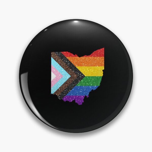 Item preview, Bandera del orgullo del progreso de Ohio - Bandera del arco iris LGBTQ designed and sold by shaggylocks.