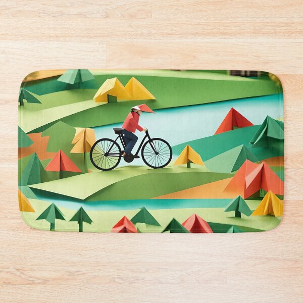 Item preview, Origami Art - Tranquil Trails: Cycling Adventures in the Countryside designed and sold by ArtfulFolds.