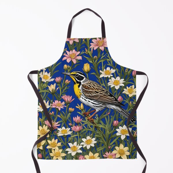 Item preview, Western Meadowlark Surrounded By Bitterroot Flowers 2 designed and sold by taiche.