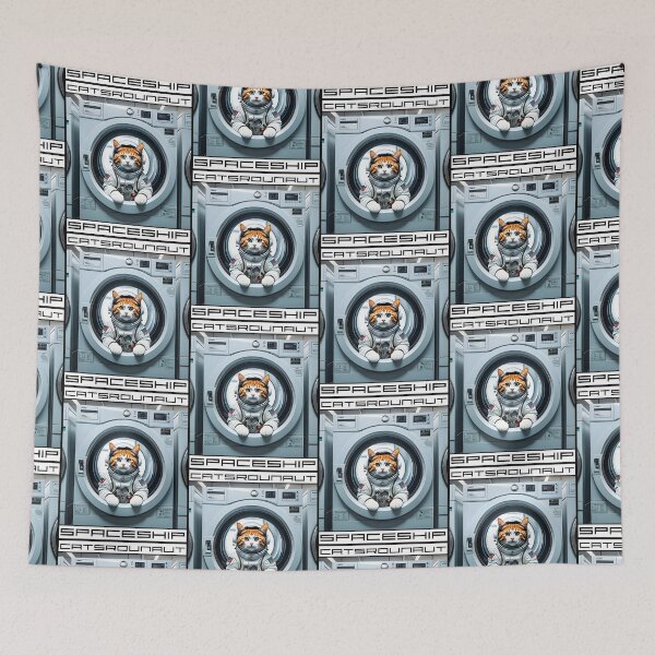 Item preview, Washing Machine Catspaceship designed and sold by chilangopride.
