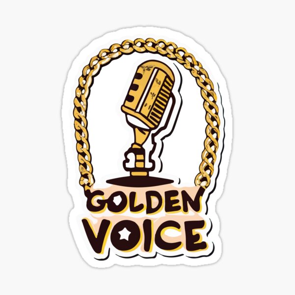 Item preview, Golden Voice - Microphone Pendant & Gold Chain Design designed and sold by NiftyWrx.