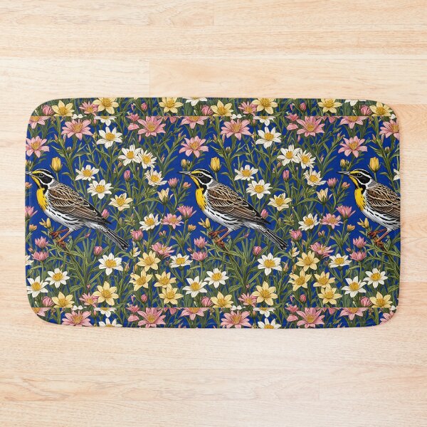 Item preview, Western Meadowlark Surrounded By Bitterroot Flowers 2 designed and sold by taiche.