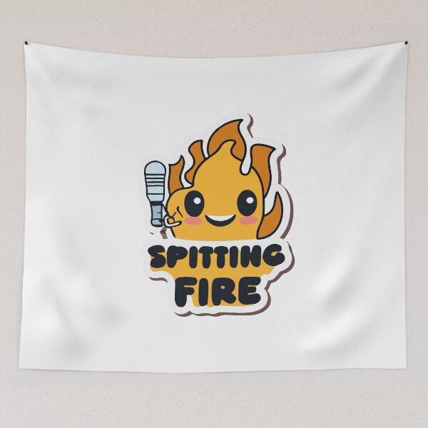 Item preview, Spitting Fire - Rap Microphone and Emoji Combo designed and sold by NiftyWrx.