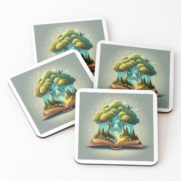 Item preview, Magical Forest Book Fantasy Sticker designed and sold by NiftyWrx.
