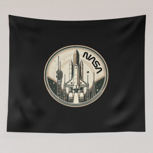 Item preview, Retro Nasa, Vintage Rocket Launch, Space, Astronaut designed and sold by LittleLoveFinds.