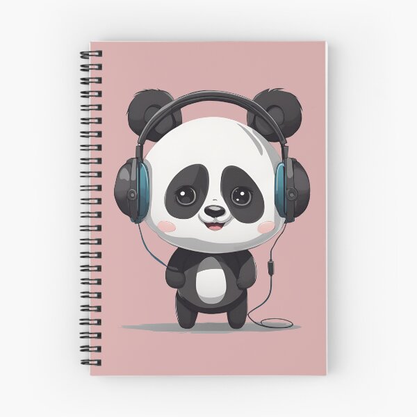 Item preview, Little panda in headphones designed and sold by Megan-creates.