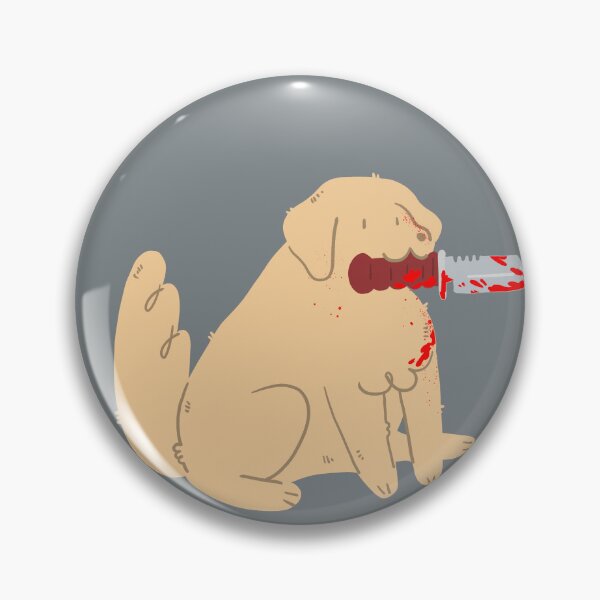 Item preview, golden retriever with hunting knife.. *Cutely designed and sold by Childish by Design.