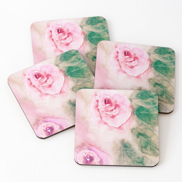 Item preview, Loose Watercolour pink and purple roses designed and sold by WatercolourLily.