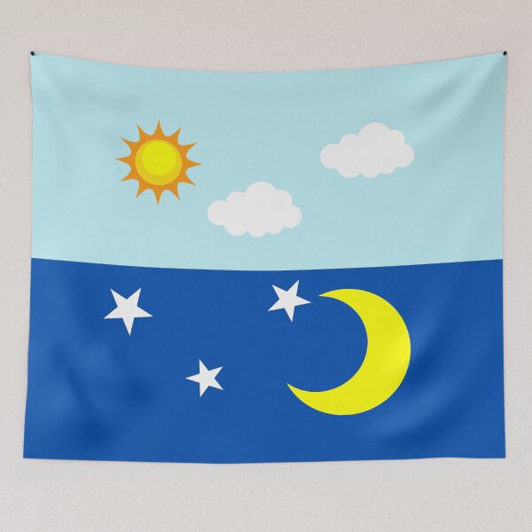 Item preview, Day Night sticker designed and sold by trendingatees.