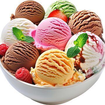 "Ice Cream Bowl" Sticker for Sale by AxeWave | Redbubble