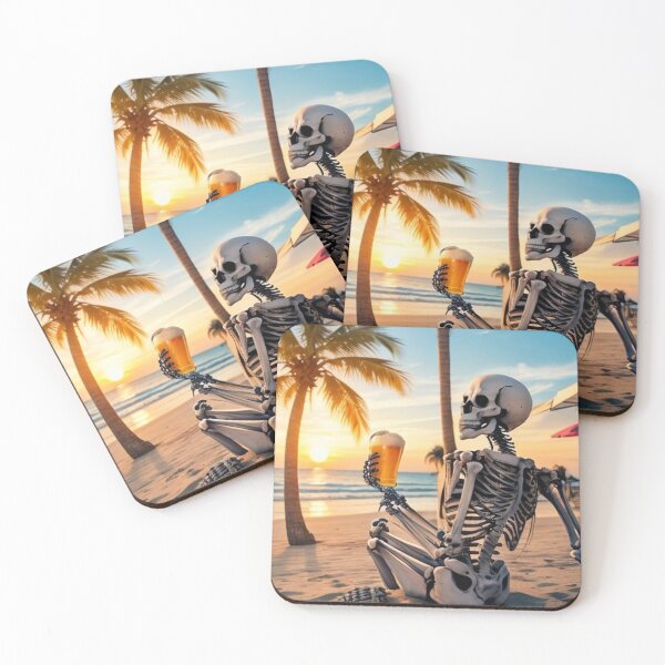 Item preview, Skeleton on the beach designed and sold by ZeusGallery.