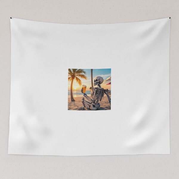 Item preview, Skeleton on the beach designed and sold by ZeusGallery.