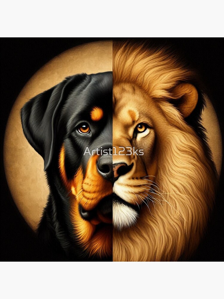 Rottweiler and Lion