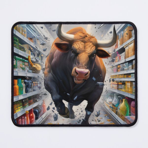 Item preview, Bull in the Shop. An unusual promotion. designed and sold by MyHappyArtShop.
