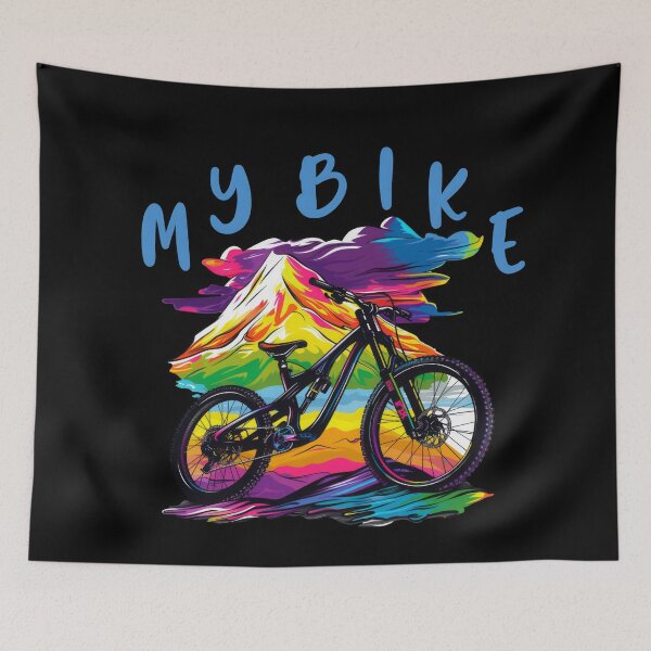 Item preview, mountain biker - MTB designed and sold by FlowersColorful.