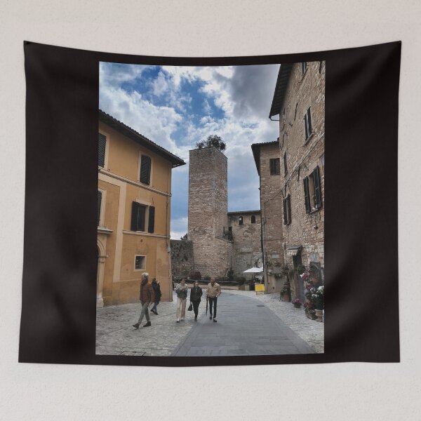 Item preview, Glimpse with Medieval Tower in Spello designed and sold by EpicVistas.