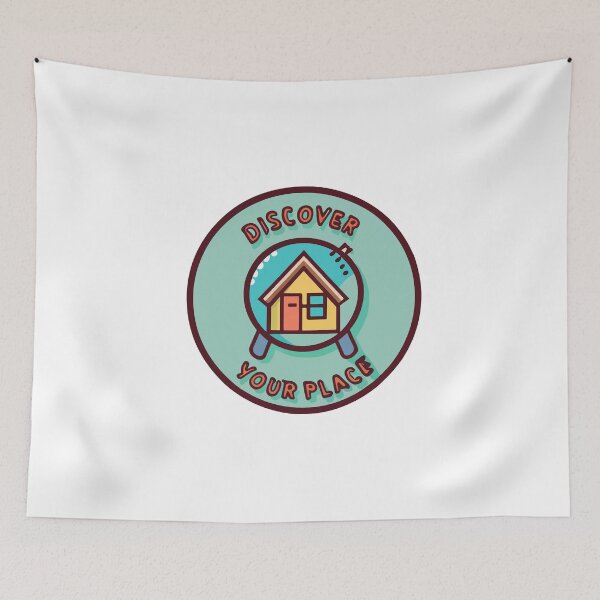Item preview, Discover Your Place - Line Art House Magnifying Glass Design designed and sold by NiftyWrx.