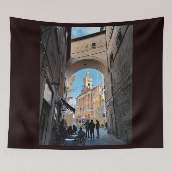 Item preview, View of Foligno's Main Square with Town Hall through an Arch designed and sold by EpicVistas.